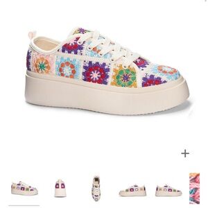 NWT Chinese Laundry Crochet Platform Sneakers